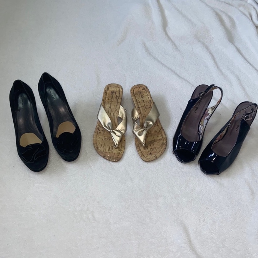 3 pairs of heels